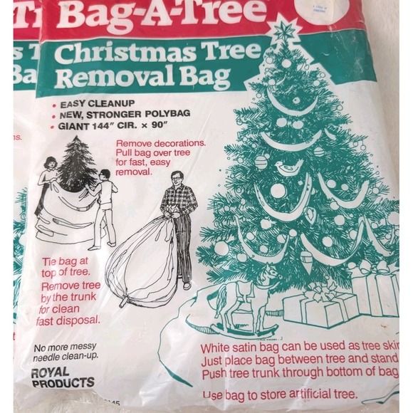 Vintage Christmas Stencils + Bag-A-Tree Removal Bags Lot Unused NOS Holiday... - Picture 3 of 3